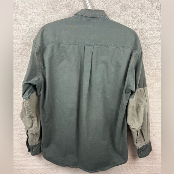 CABELAS Shooting Shirt Quilted Shoulder Patch Medium Green - Picture 9 of 15